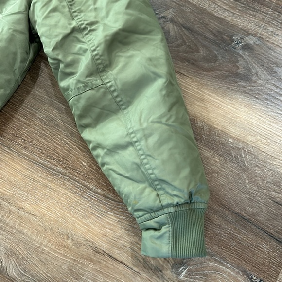 Levi's Bomber Jacket Boys Small Green Nylon Logo Embroidered Patch Zipsw/pockets - Picture 11 of 15